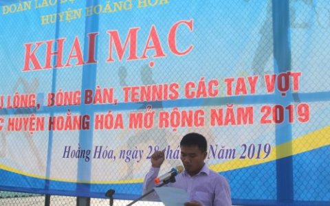 Hoằng Hóa: Giải Cầu Lông- Bóng bàn-Tennis các tay vợt xuất sắc mở rộng năm 2019 thành công tốt đẹp